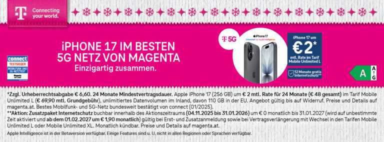 Magenta XMAS 2025 iPhone17 | grashofer.at