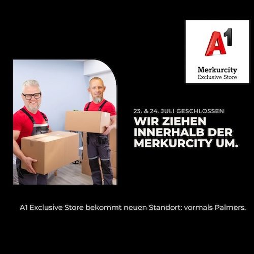 Der A1 Exclusive Store zieht innerhalb der Merkurcity um