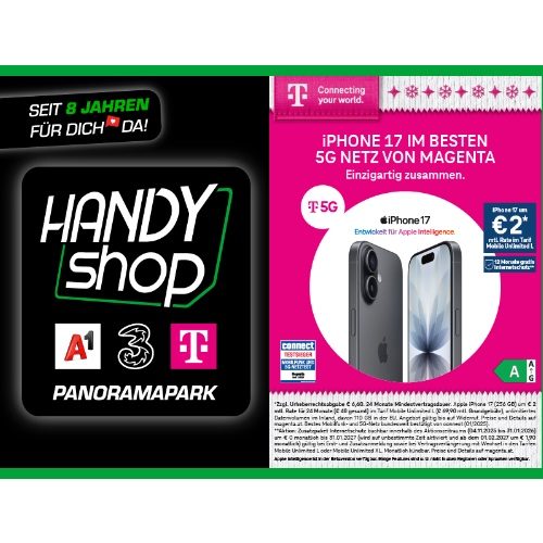Magenta Xmas iPhone17 um 2 Euro monatlich